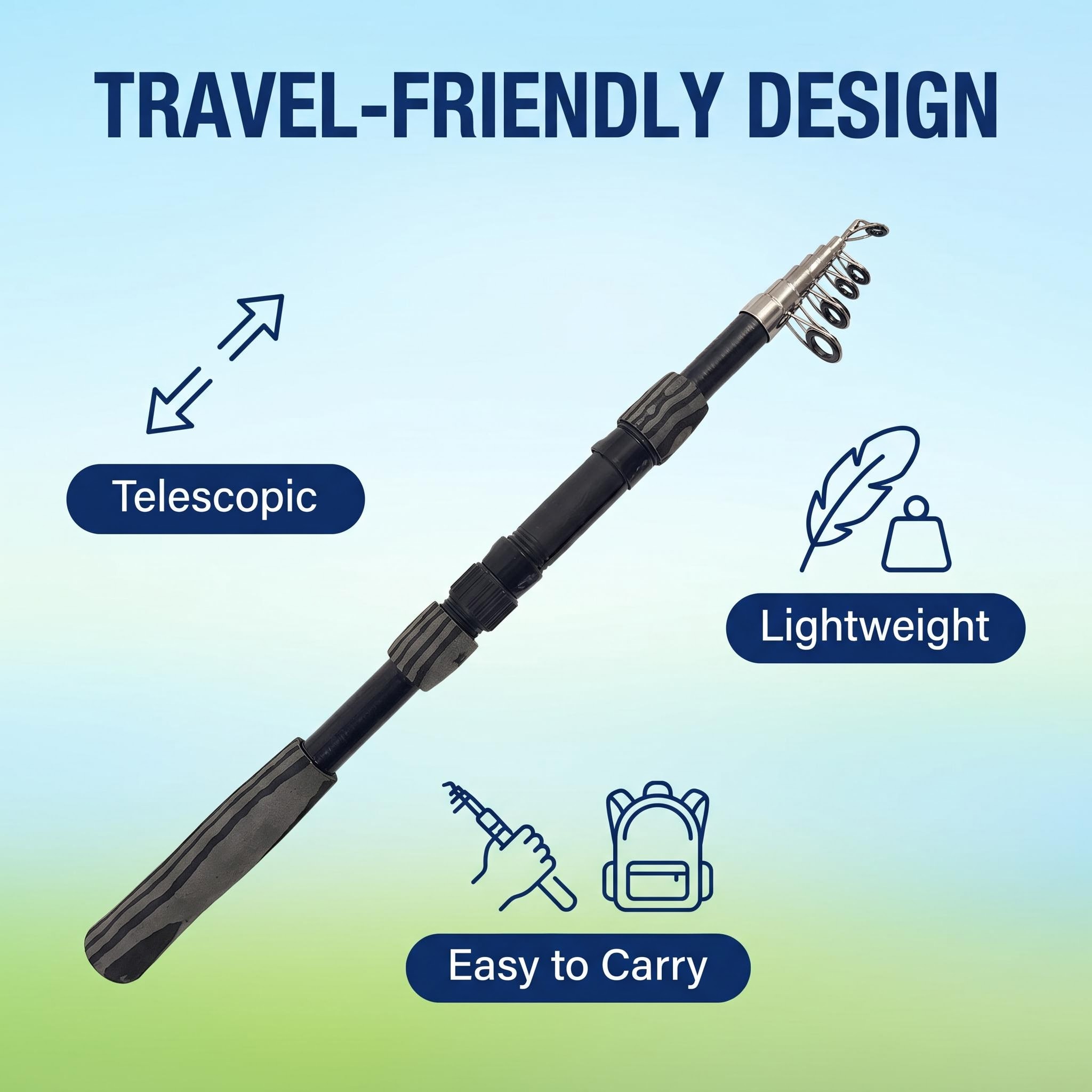 Kit Joran Pancing Teleskopik P - Fishing Rod Case ulasan dan harga